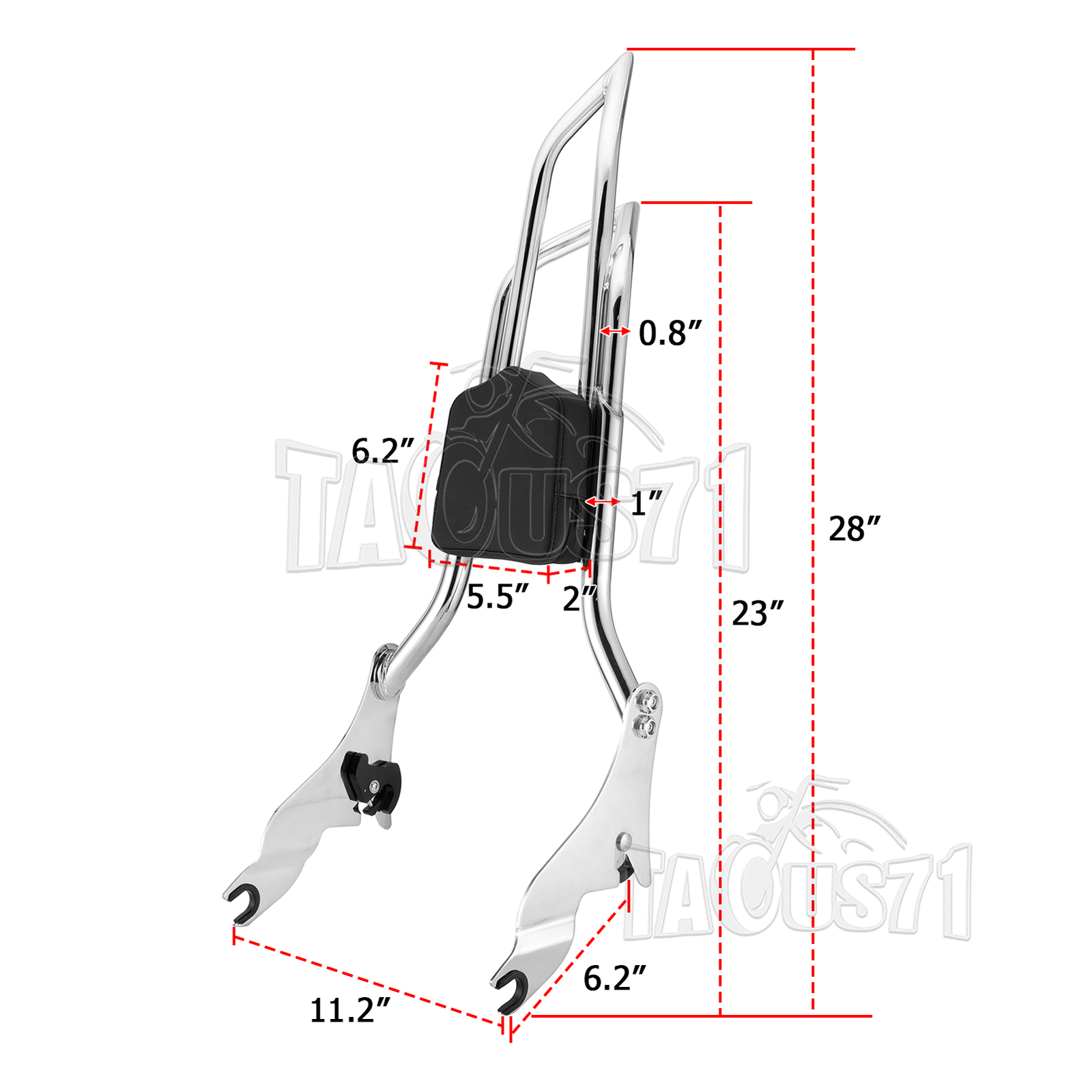 For Harley 2014-2026 Road Glide 28″ Backrest Sissy Bar/Luggage Rack/Docking Kit