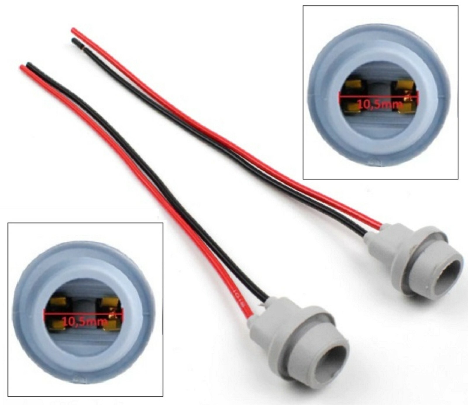 Universal Pigtail Wire Female Socket 921 Harness Brake Stop Light Socket Plug OE