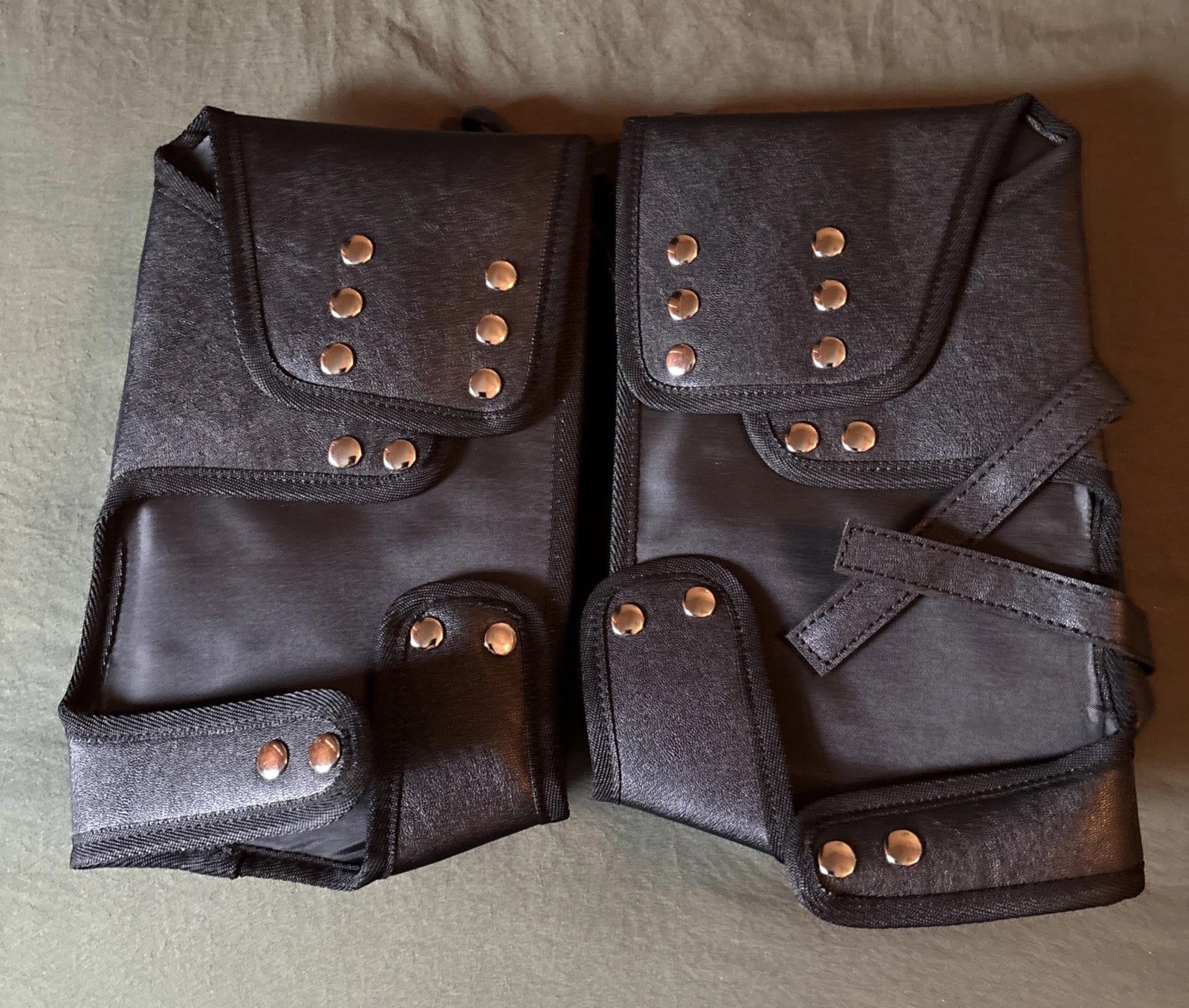 KemiMoto Motorcycle Bag Faux Leather . New Set Of 2