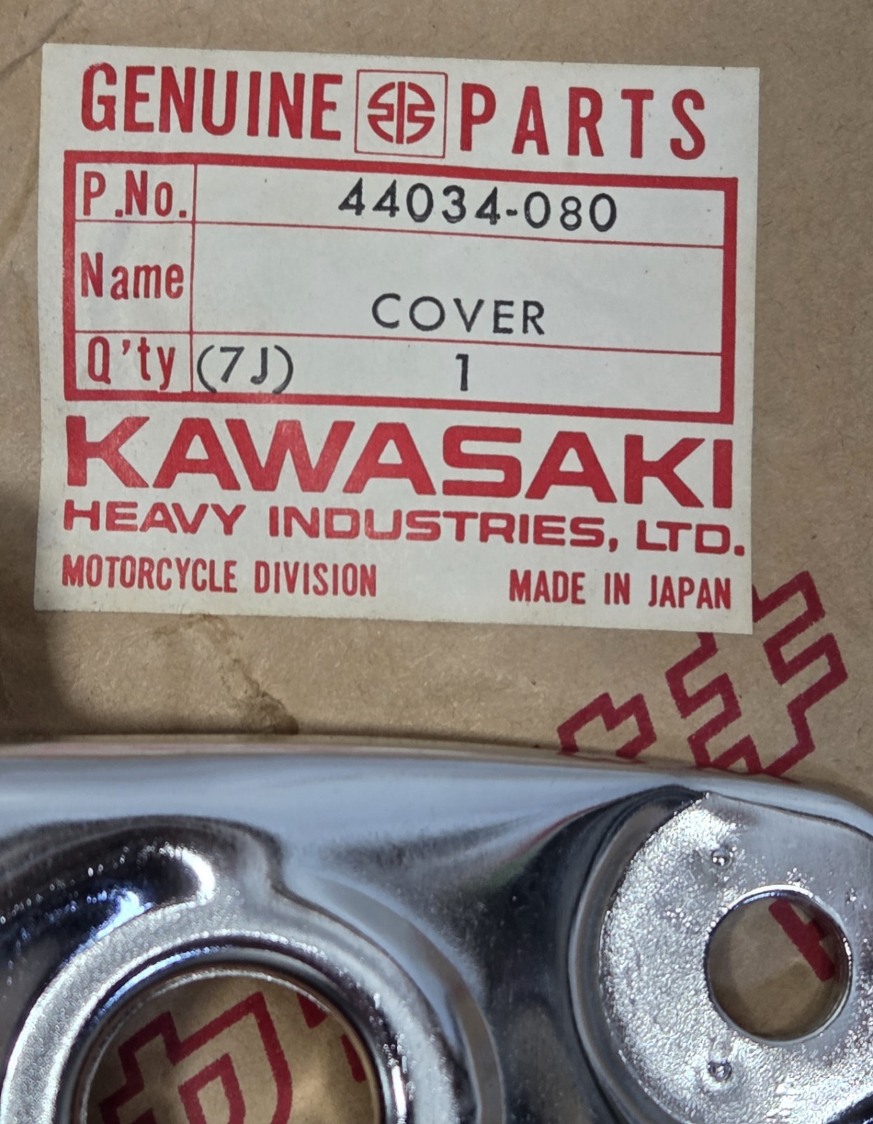 NEW 1974 1975 1976 1977 1978 Kawasaki KZ 400 Right Fork Ear Cover OEM 44034-080