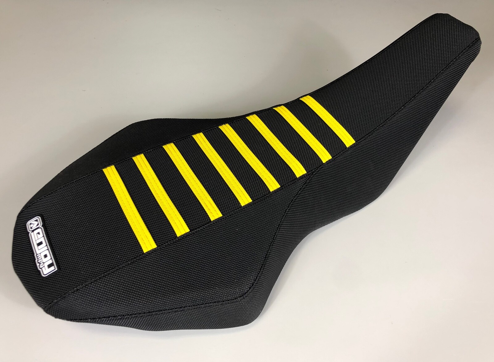 Suzuki LTR 450 seat cover 2006-2012 LTR450 Gripper ALL BLACK / YELLOW RIBS #194