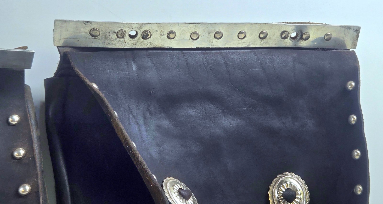 Vintage Universal Fitment Leather Saddlebags