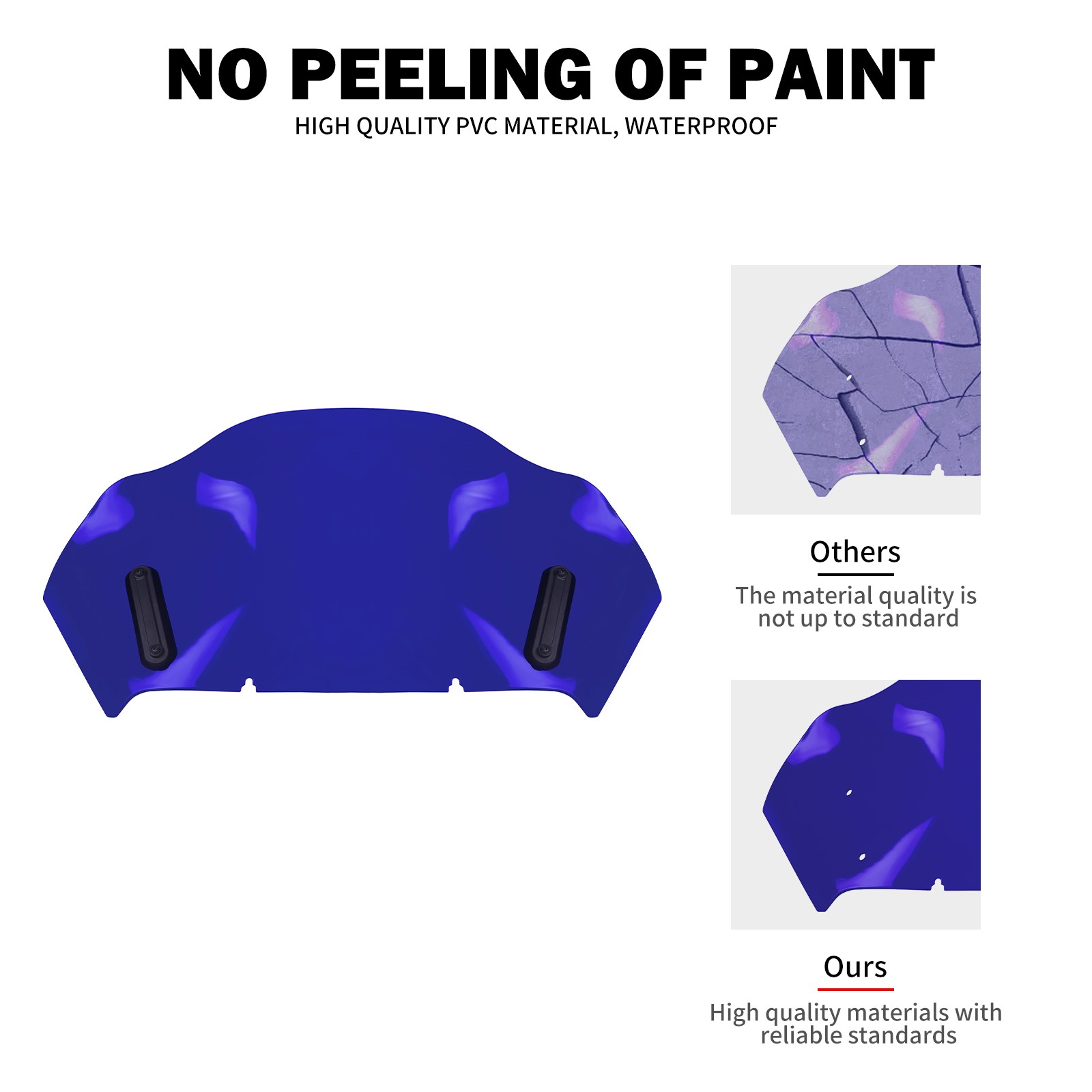 10″ Blue Wave Fairing Windscreen Windshield Fits For Harley Street Glide 2024-25