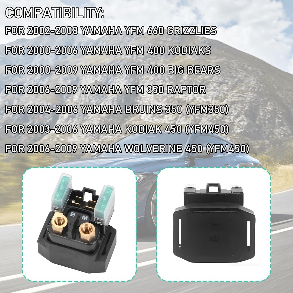 Reliable ATV Solenoid Relay Replacement – Fits Various YFM Models, Easy Install