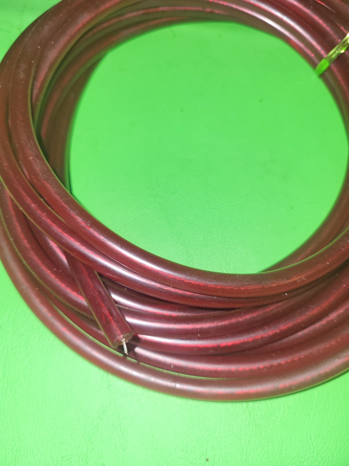 6mm TRANSLUCENT RED PVC COPPER CORE VINTAGE SPARK PLUG WIRE & MORE DIY foot