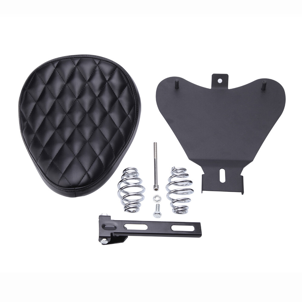 For Yamaha V-Star 250 650 950 1100 1300 Bobber Solo Seat 3″ Spring Base Saddle