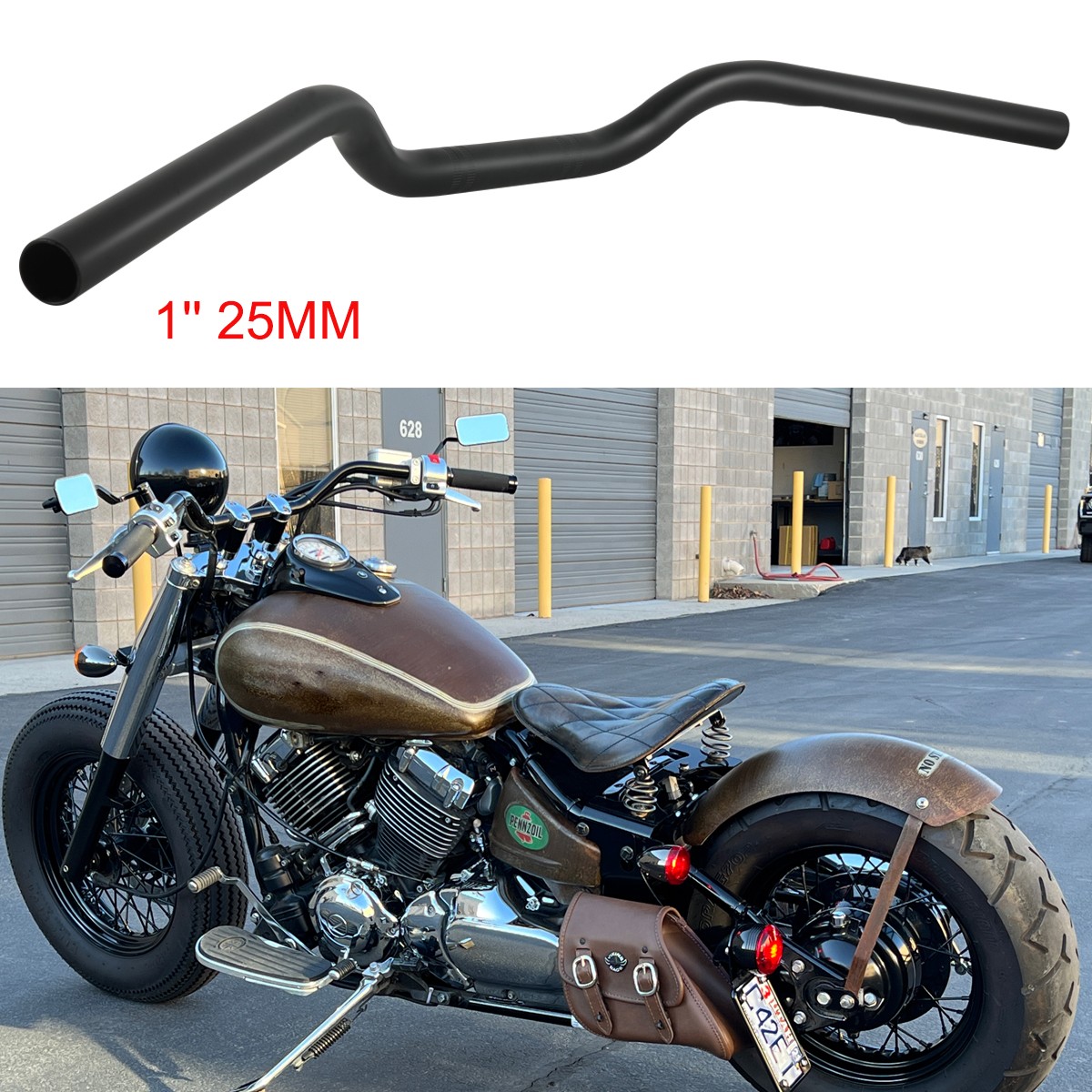 Motorcycle 1″ 25mm Drag Bars Handlebars For Yamaha V-Star XVS 1300 1100 950 650