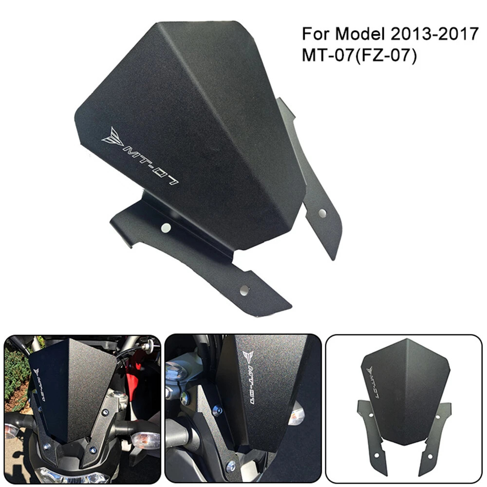 FOR Yamaha MT07 2013-2017 accessories alluminum front windshield windscreen
