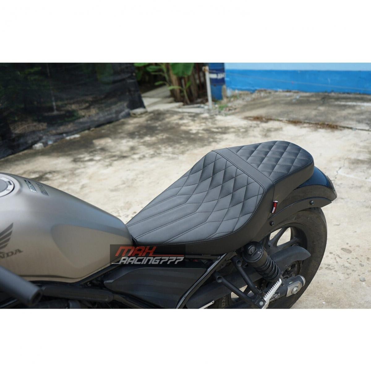 Couple Seat Pad Cushion Black Stitch For Honda Rebel Cmx 300 500 2017-2023
