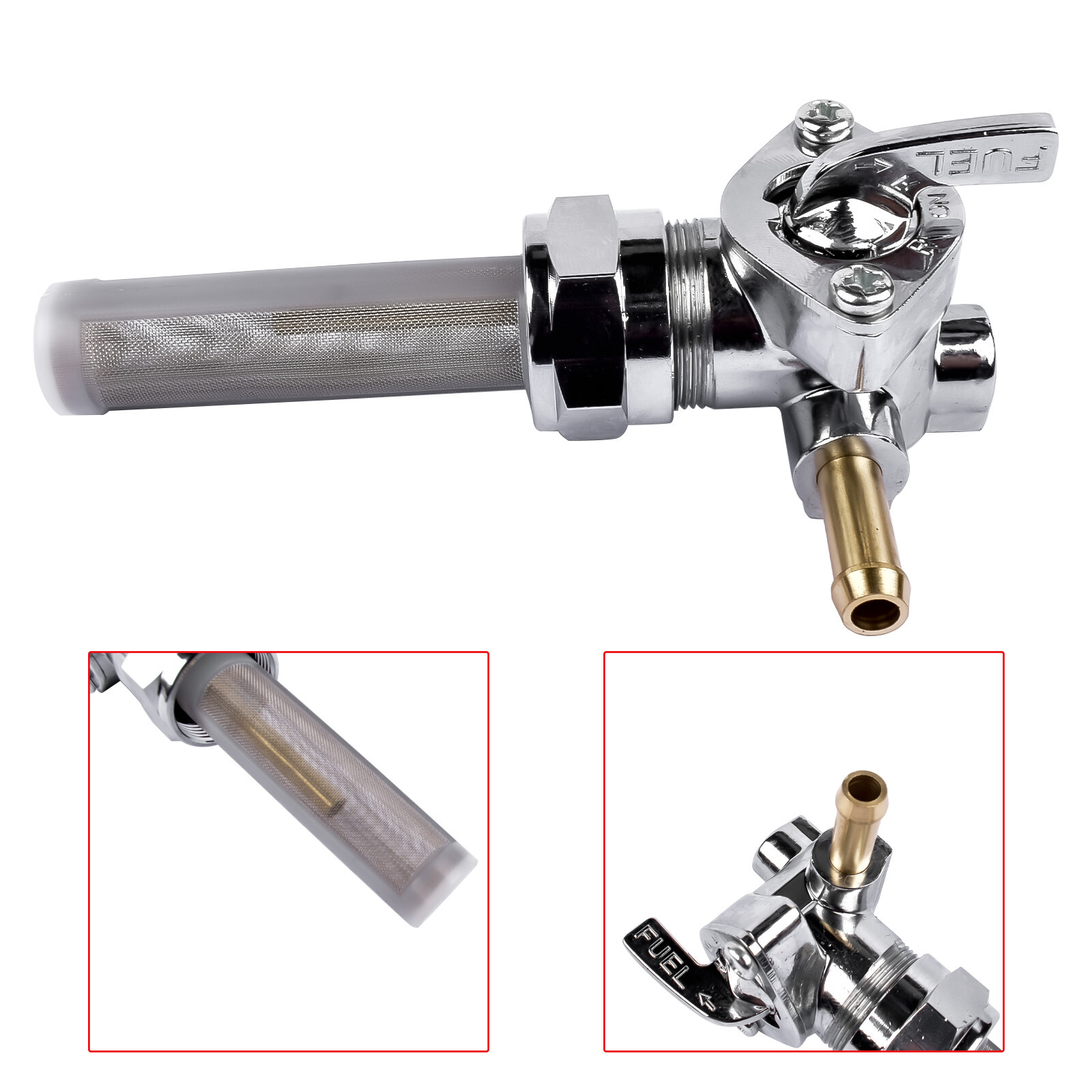 Fuel Valve Petcock 22mm Left Spigot for Harley Heritage Softail 1986-2013 Fatboy