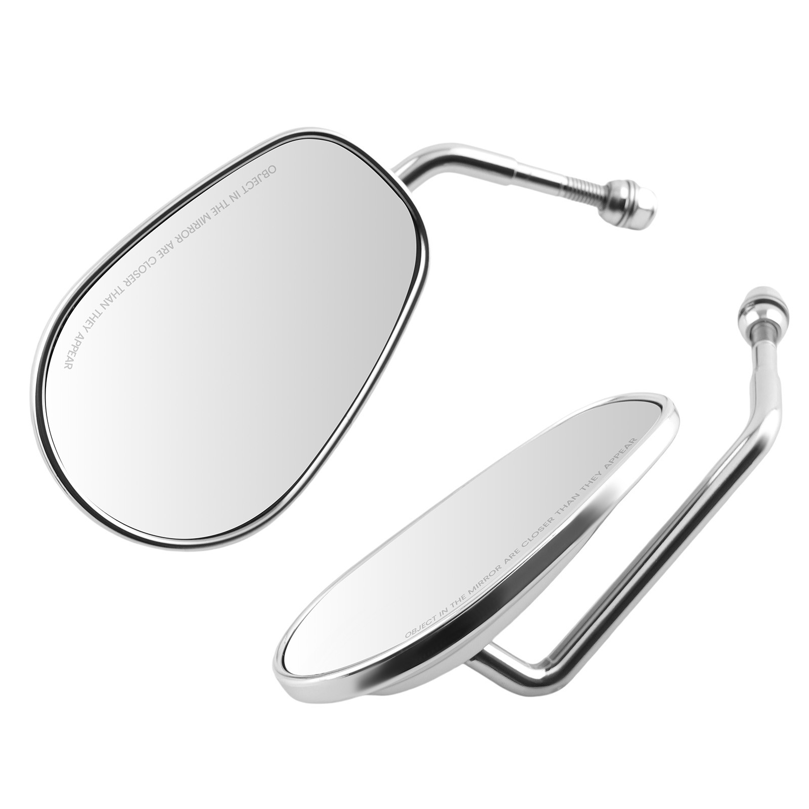 Aluminum Chrome Mirrors for Harley Davidson Universal 8mm Thread 1982-2016