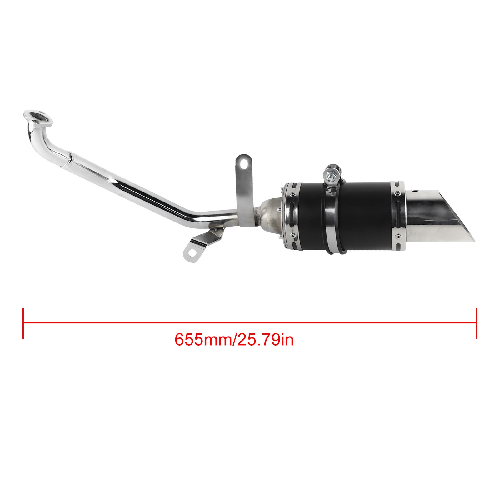 Scooter Short Performance Exhaust System For GY6 150cc 4 Stroke Scooter Parts