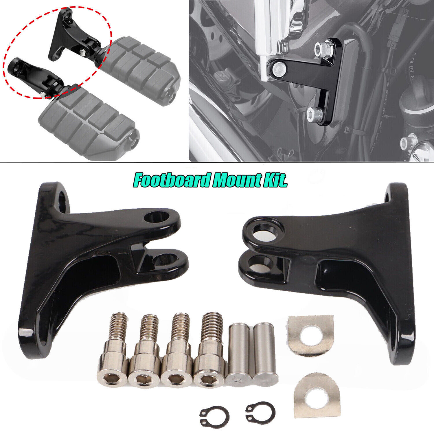 Passenger Foot Peg Mini Mount Kit Fit For Harley Touring Road Street Glide 93-23