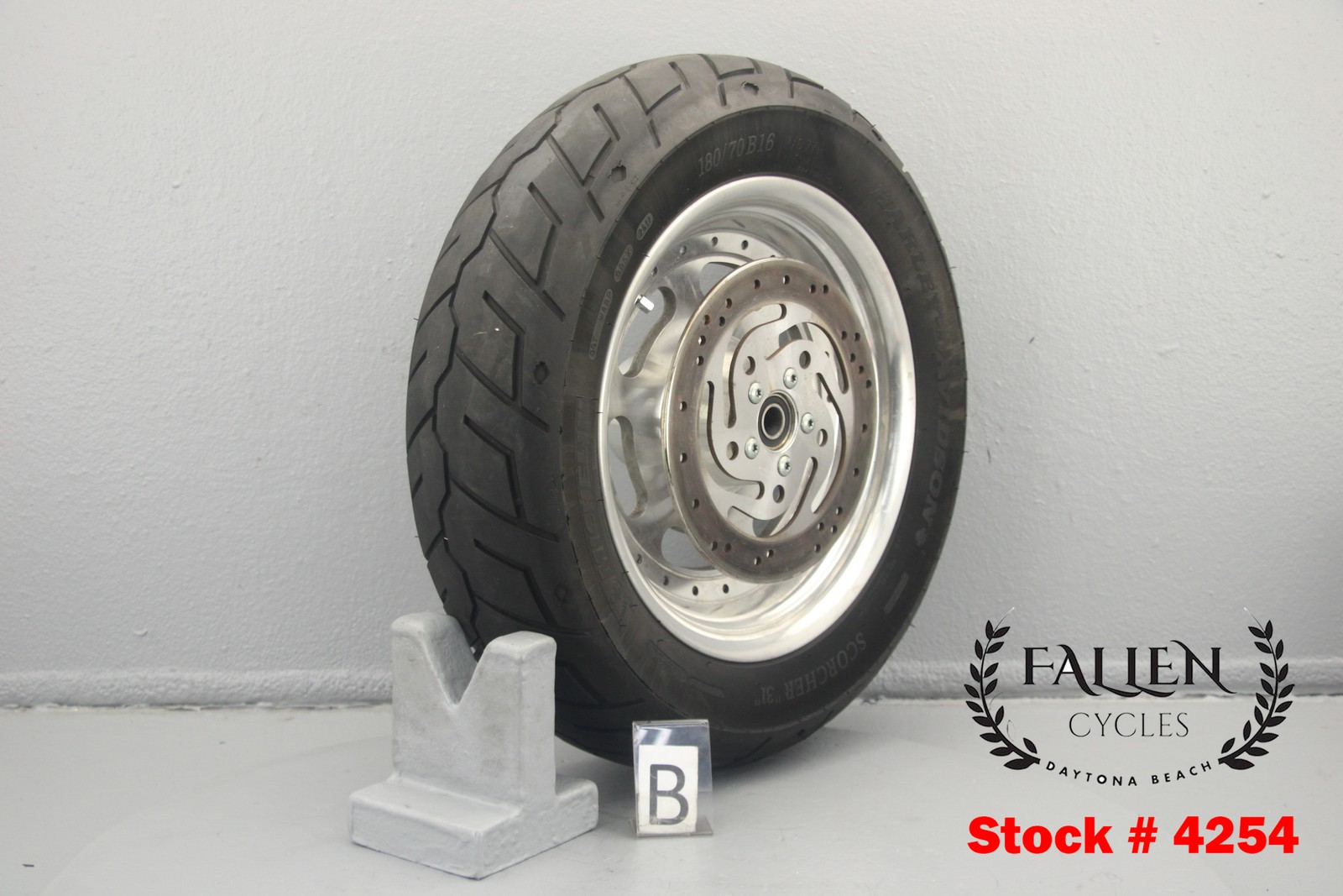 2009 Harley Dyna Fat Bob 16″ x 5.00″ BACK REAR Wheel Rim SLOTTED 25mm #4254