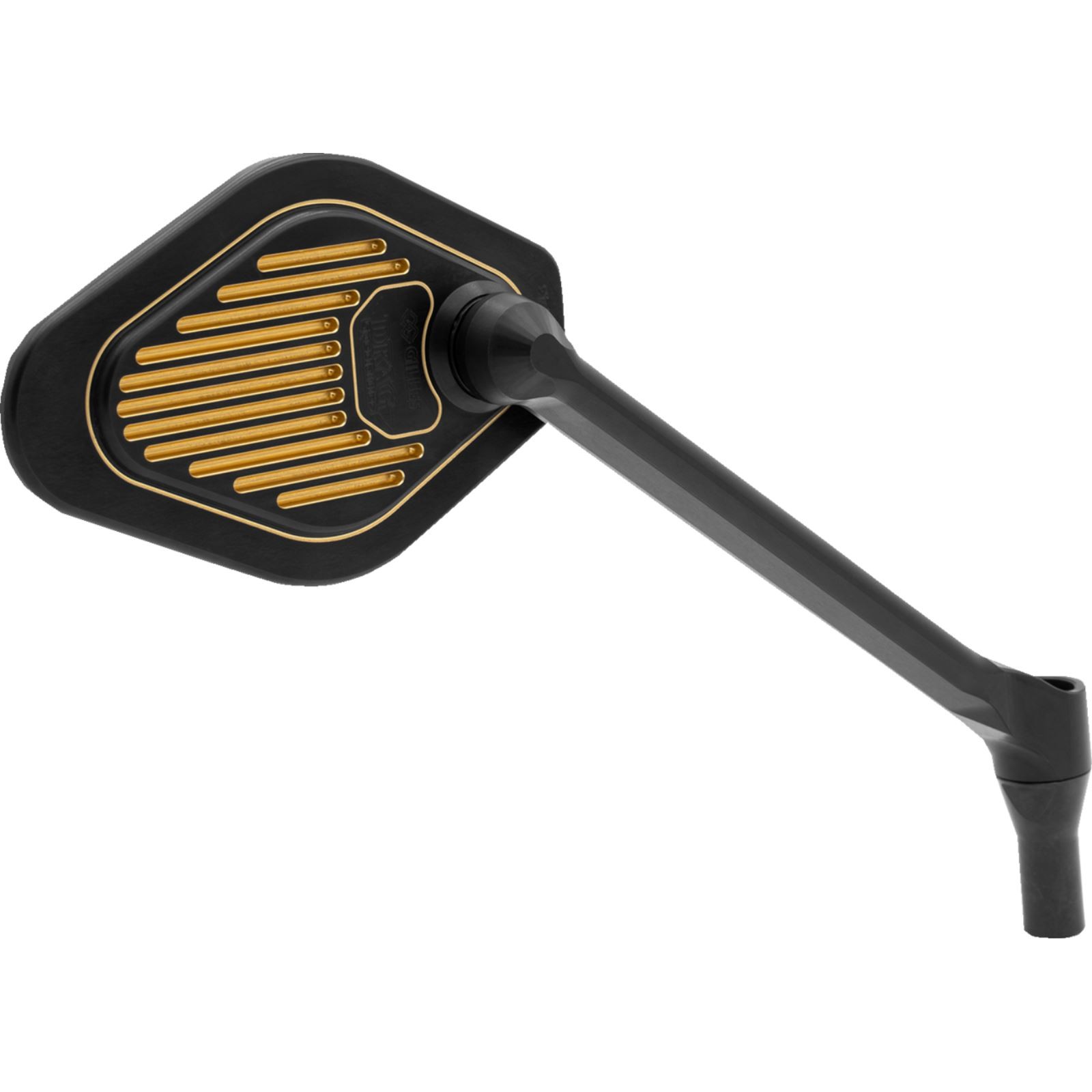 Mirror – Adjustable – Diamond – Black/Gold – Long Stem – Right 0640-1869