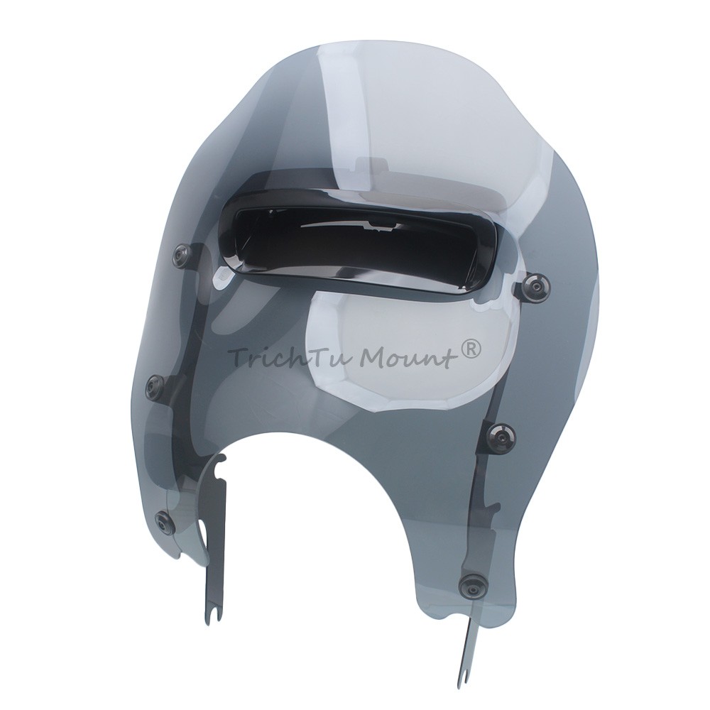 Smoke Windshield Wind Splitter For Harley Touring Road King FLHR FLHRXS 94-Up