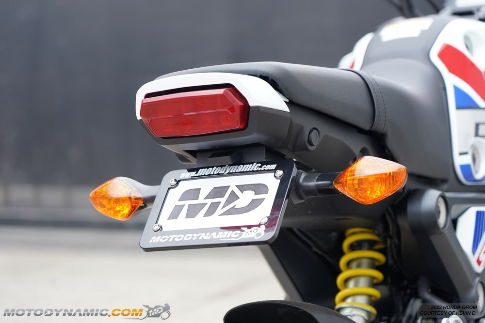 Fender Eliminator Kit Plate Holder + LED License Light Fits 2022-2023 Honda Grom