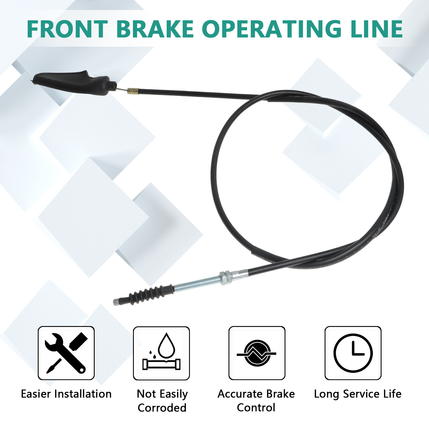 1 Pc Black Front Brake Cable Replace Fit for 1980 1981 Yamaha YZ465 YZ250
