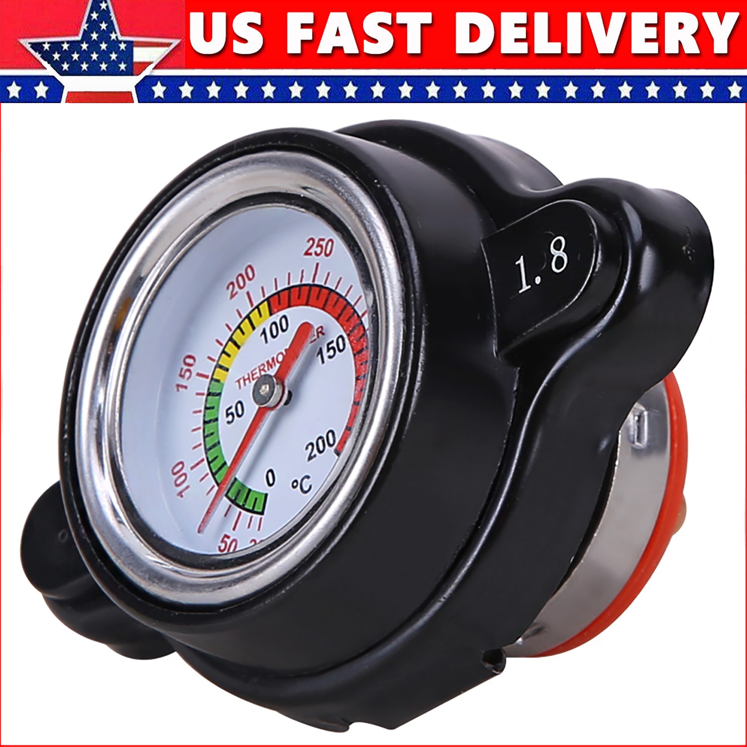 For Honda High Pressure Radiator Cap w/ Temperature Gauge 1.8 Bar Radiator Cap