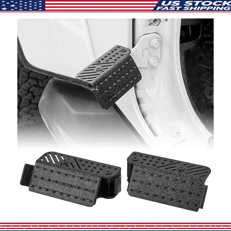 Ergonomic 120° Foot Pegs Wrangler JK/JKU/JL/JLU (2007-2025) Gladiator JT (2020-2