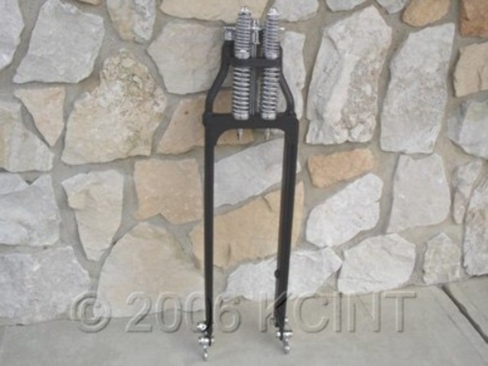 4″ OVER DNA BLACK SPRINGER FRONT END FORKS FOR HARLEY & CHOPPERS LENGTH 27″