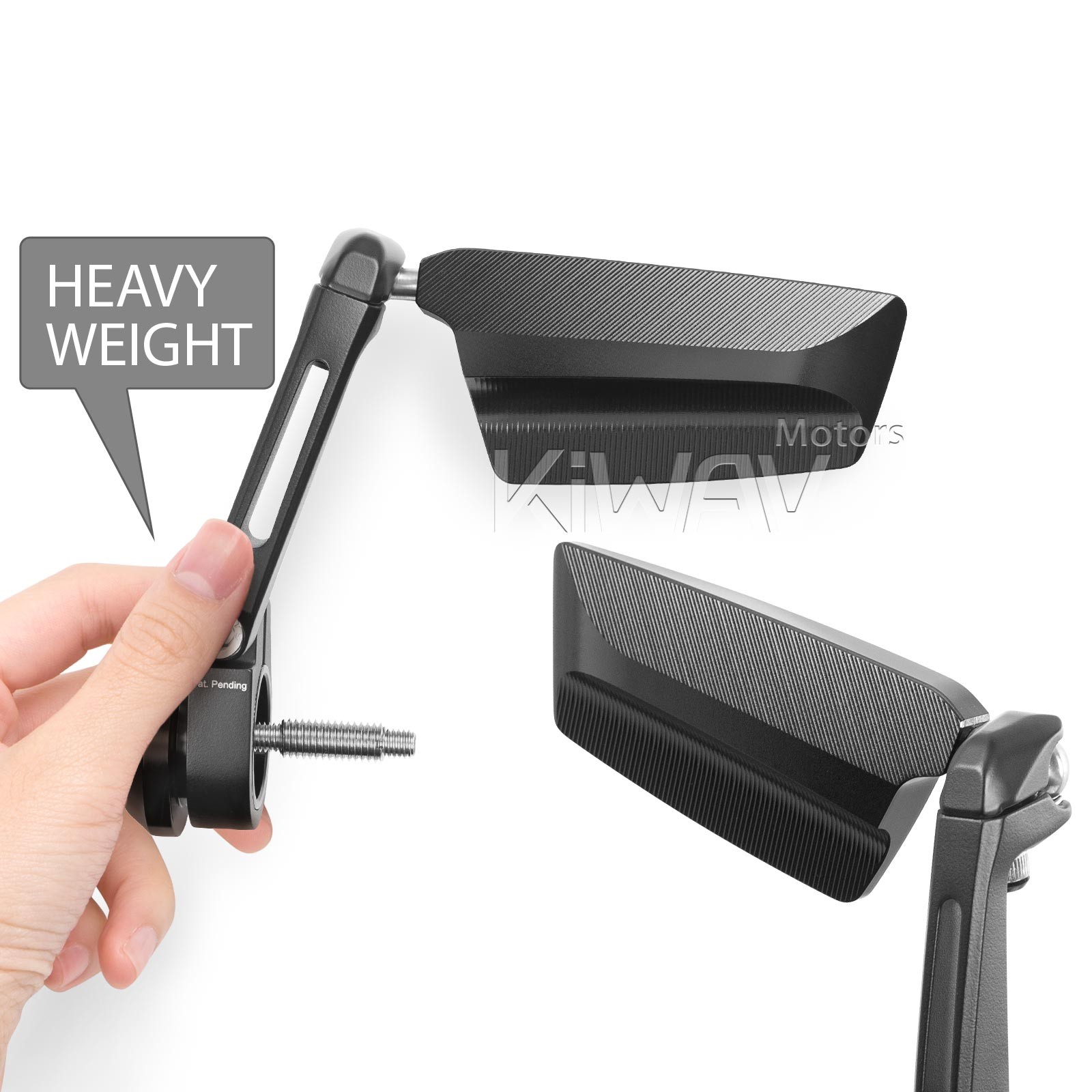 Bar end mirrors pair heavy weight Leap adjustable 8mm threaded bar for BMW Honda