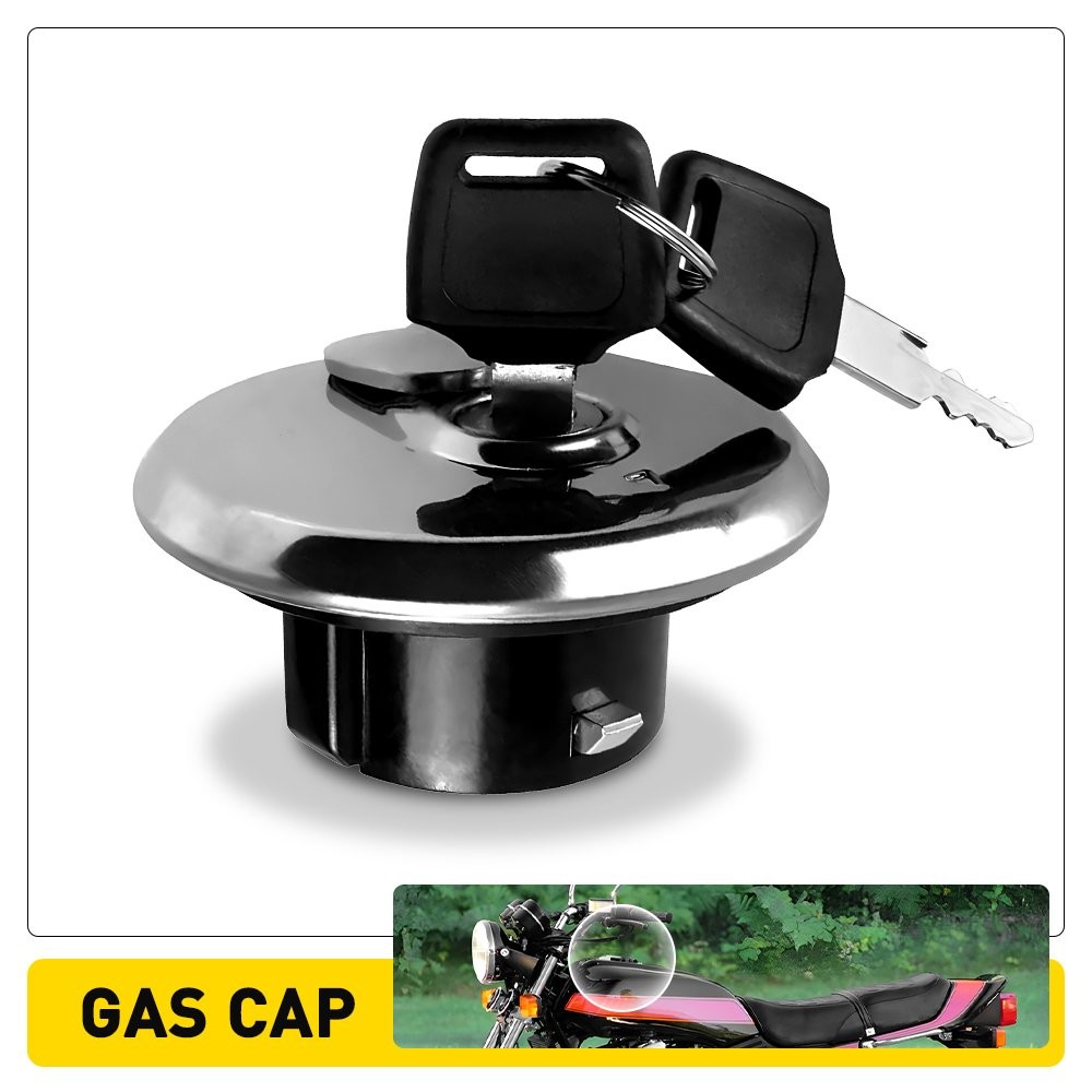Motorcycle Universal Gas Lid Tank Fuel Cap Cover With Key Lock Set For ATV Quad