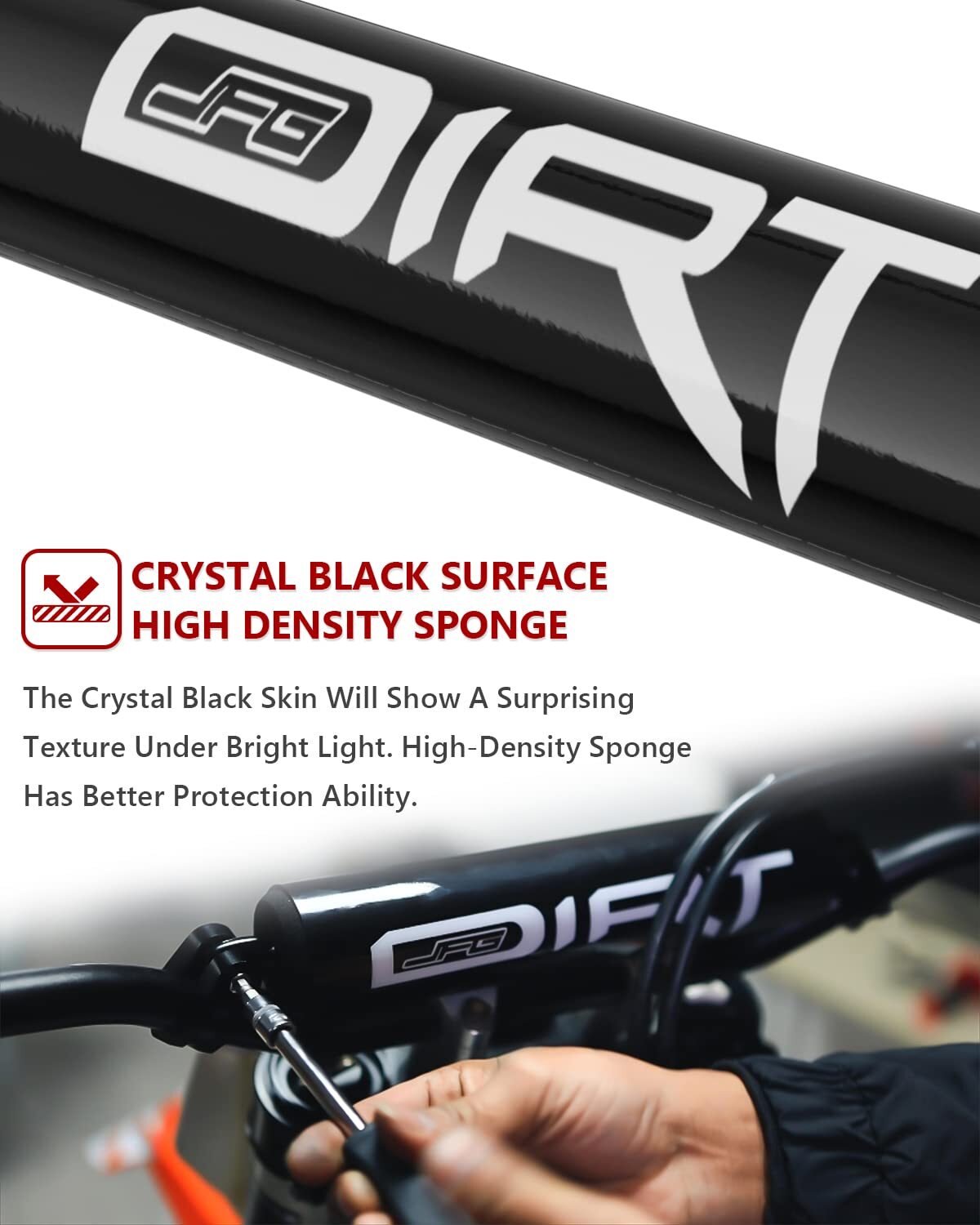 7.87” Handlebar Pad Motorcycle Round Cross Bar Pad Universal For Most Dirt Bike