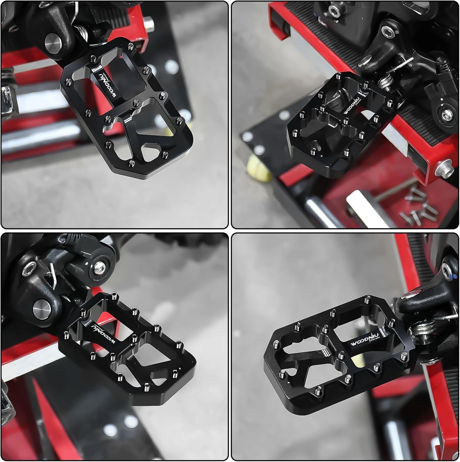 CNC Aluminum Alloy Wider Footpegs Foot Pegs for Surron Ultra Bee Non-slip Spikes