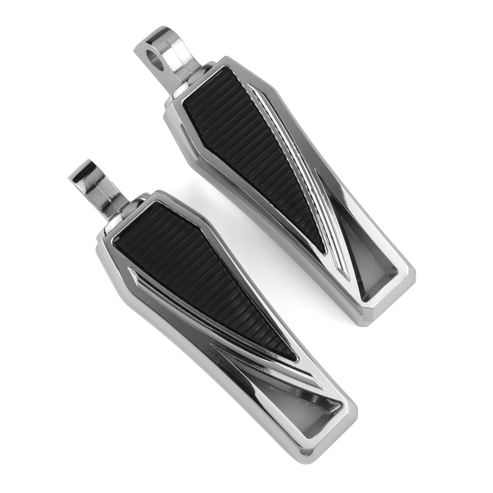 Krator Chrome Phantom Foot Pegs for Harley Davidson Motorcycles