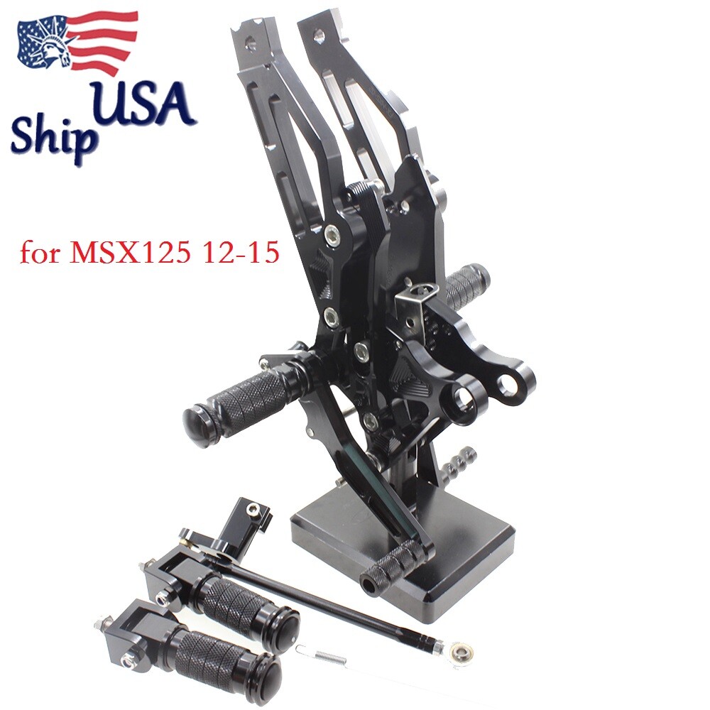 For CBR1000RR CBR600RR MSX125 Ninja ZX6R ZX636 Rearsets Footpegs Footrest Pedals