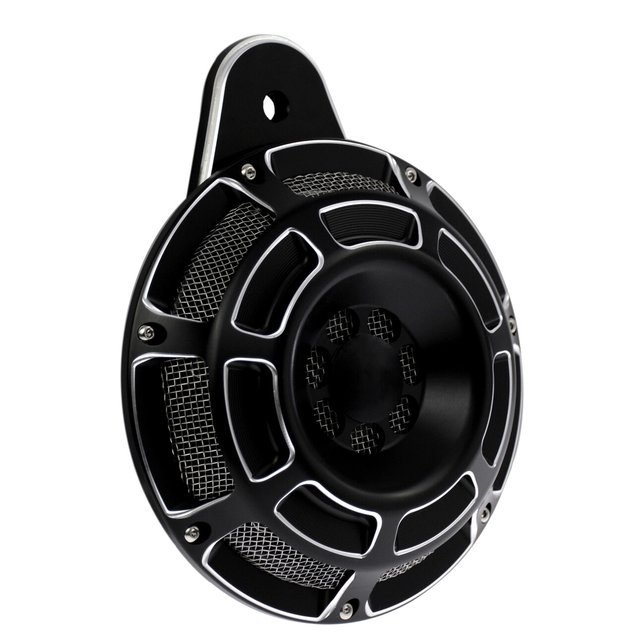 Black CNC 110dB Horn Speaker Cover For Harley Big Twin Touring Road Glide 91-23