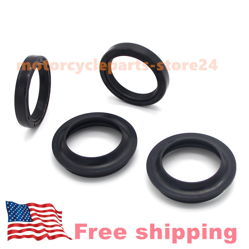 Front Fork Oil Seal Dust Wiper Boot Kit For Kawasaki GPX500R ZX500 88-90 38X50X8
