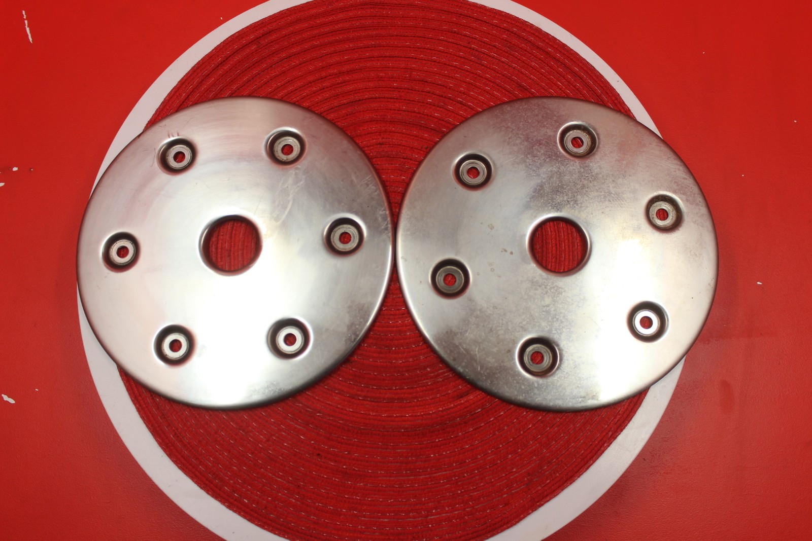 2002 YAMAHA ROAD STAR OEM FRONT BRAKE DISC ROTOR COVER PAIR SET