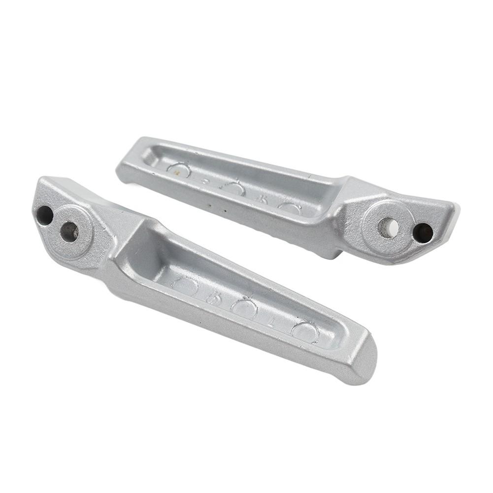 1Pair For Honda Grom MSX125 Universal Motorcycle Rear Foot Pegs Footrests Sliver