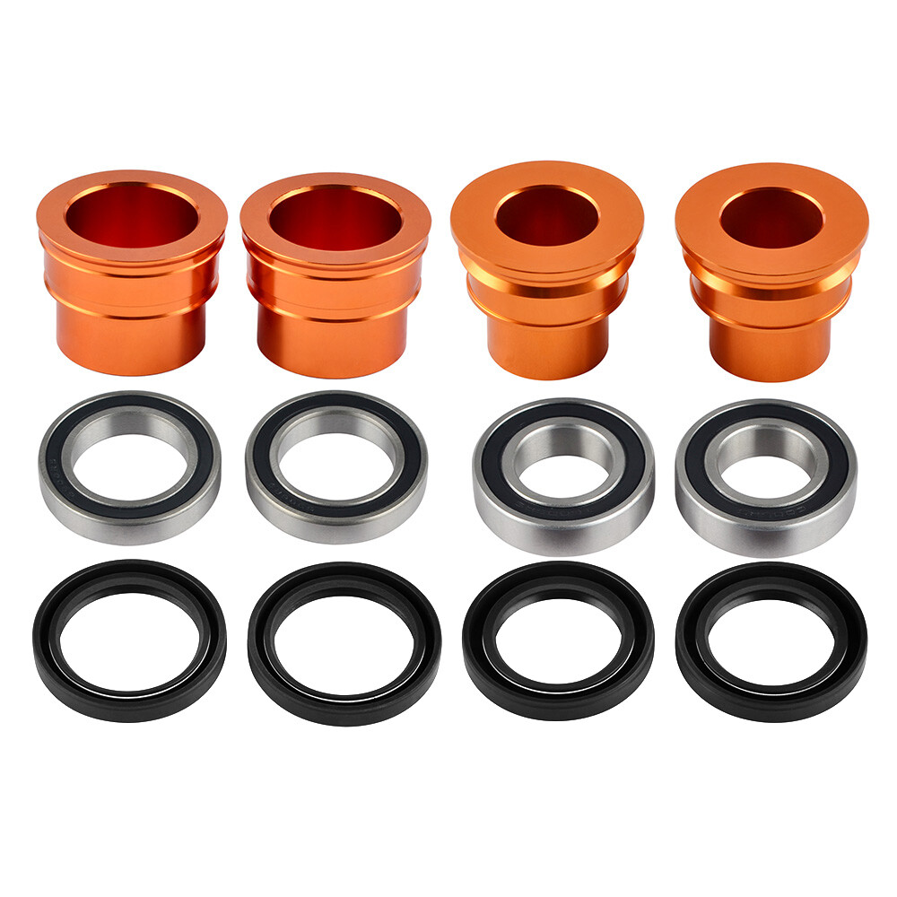 Front & Rear Wheel Spacer Bearing Seal Kit For KTM 125 200 250 300 EXC 2003-2015