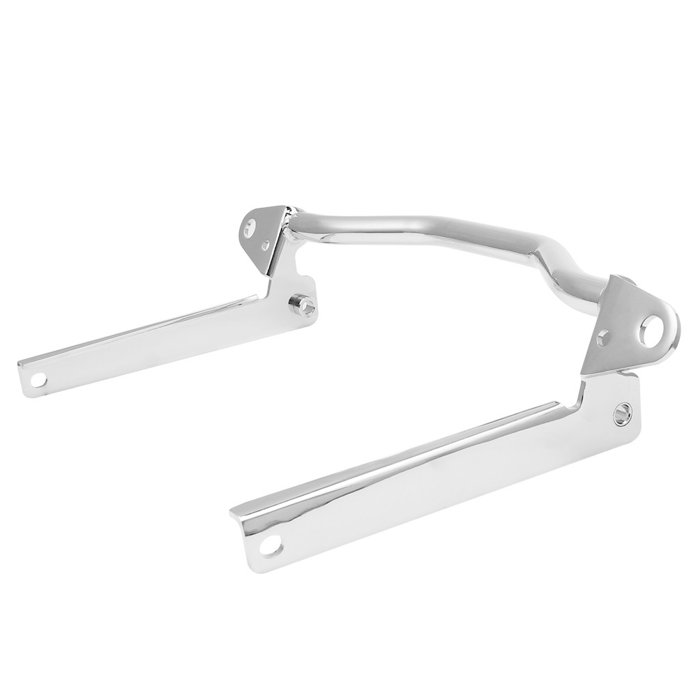 Chrome Spot Fog Passing Light Bar Mount Bracket For Harley Softail Fatboy 02-17