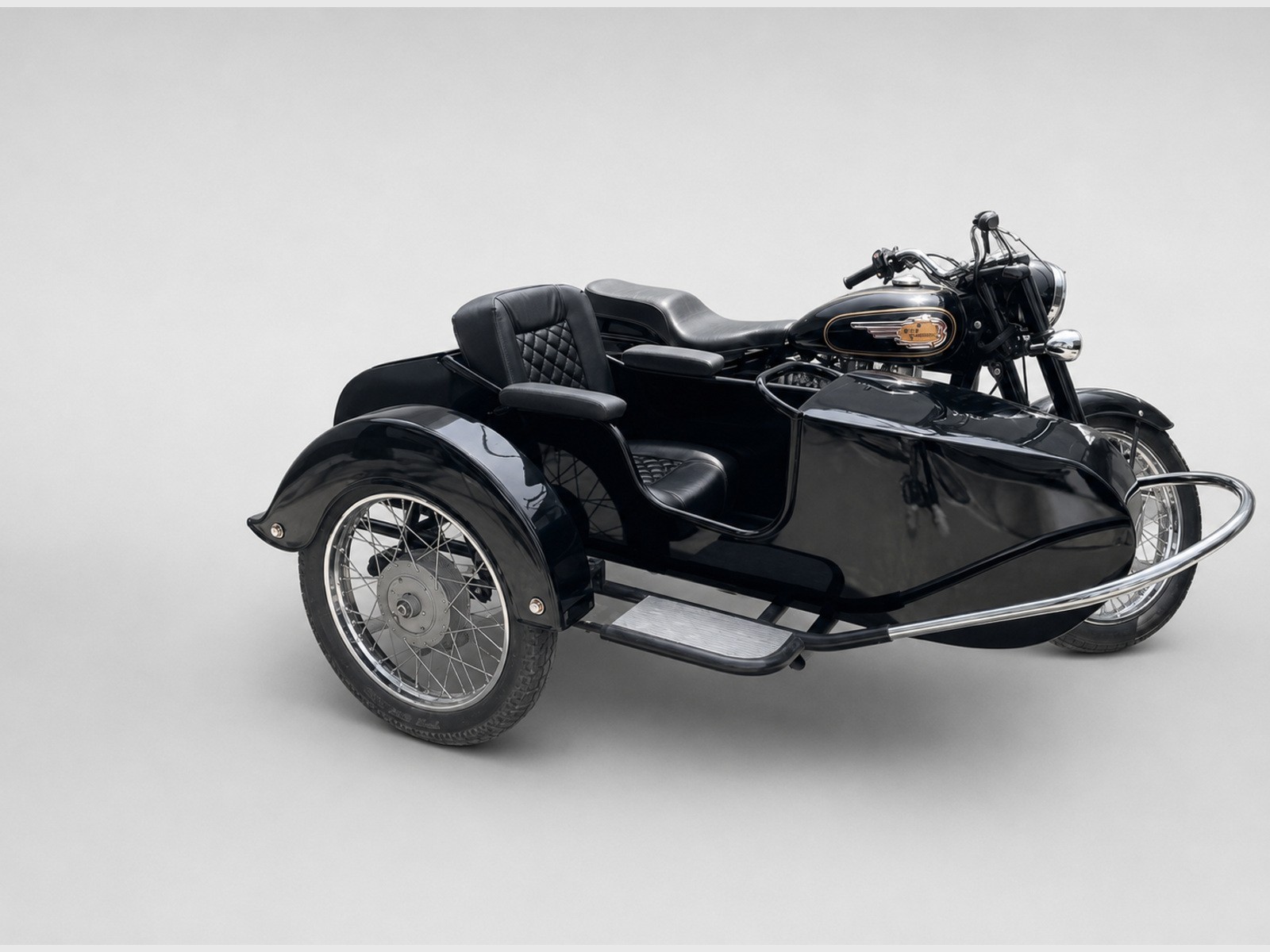 Motorcycle Sidecar w/ Mounting Kit | Fits Harley, Indian, Honda, Yamaha,Triumph
