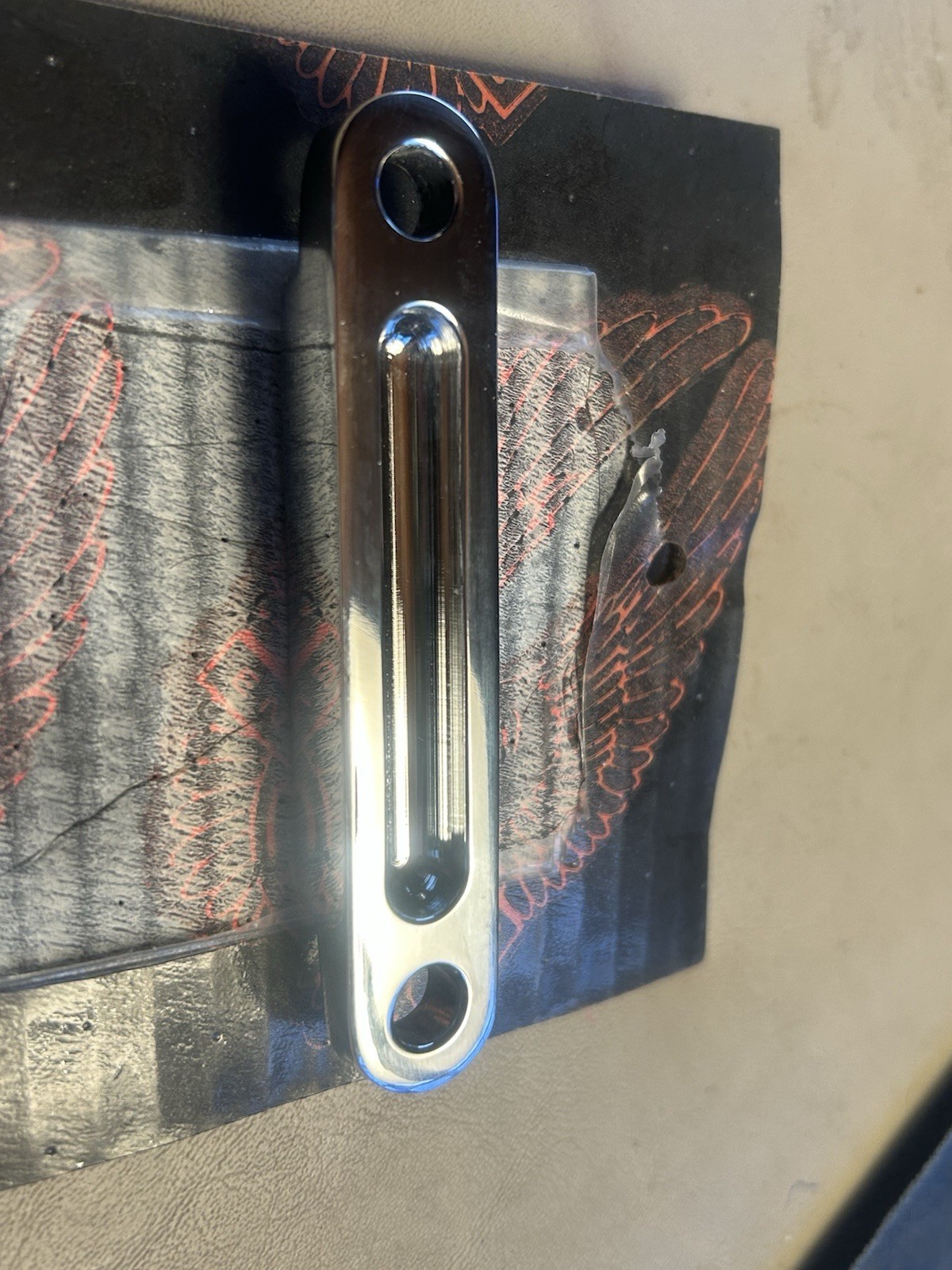 Harley Davidson Chrome FLH Horn Relocation Bracket by Custom Cycle Engineering
