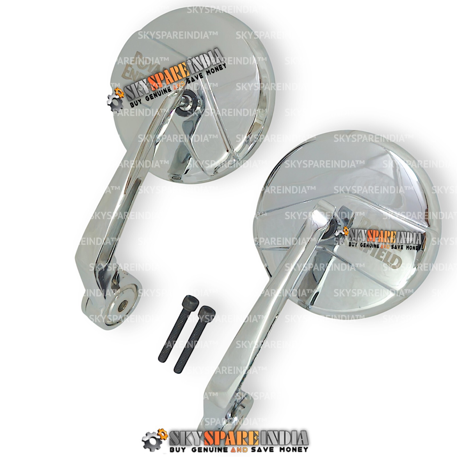 Bar End Mirror Chrome Compatible With Royal Enfield New Classic 350 Interceptor