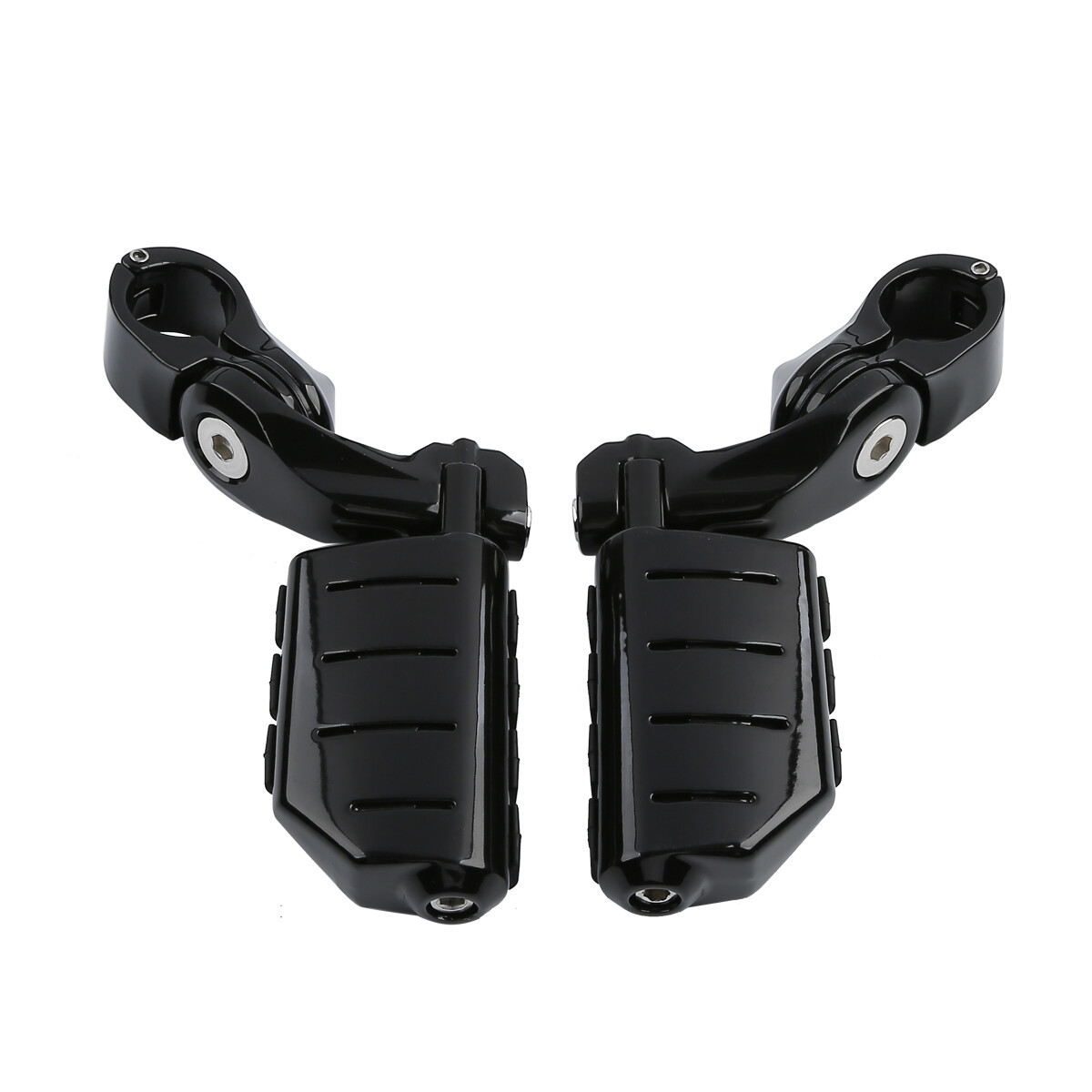 1.25″ 32mm Adjustable 1-1/4” Short Foot Peg Footrest Mount Clamps Engine Guards