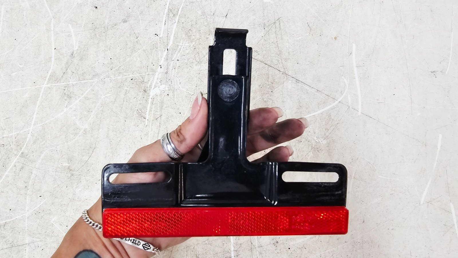 2002 HARLEY SOFTAIL OEM Rear License Plate Bracket Mount Holder FXST FLST Black