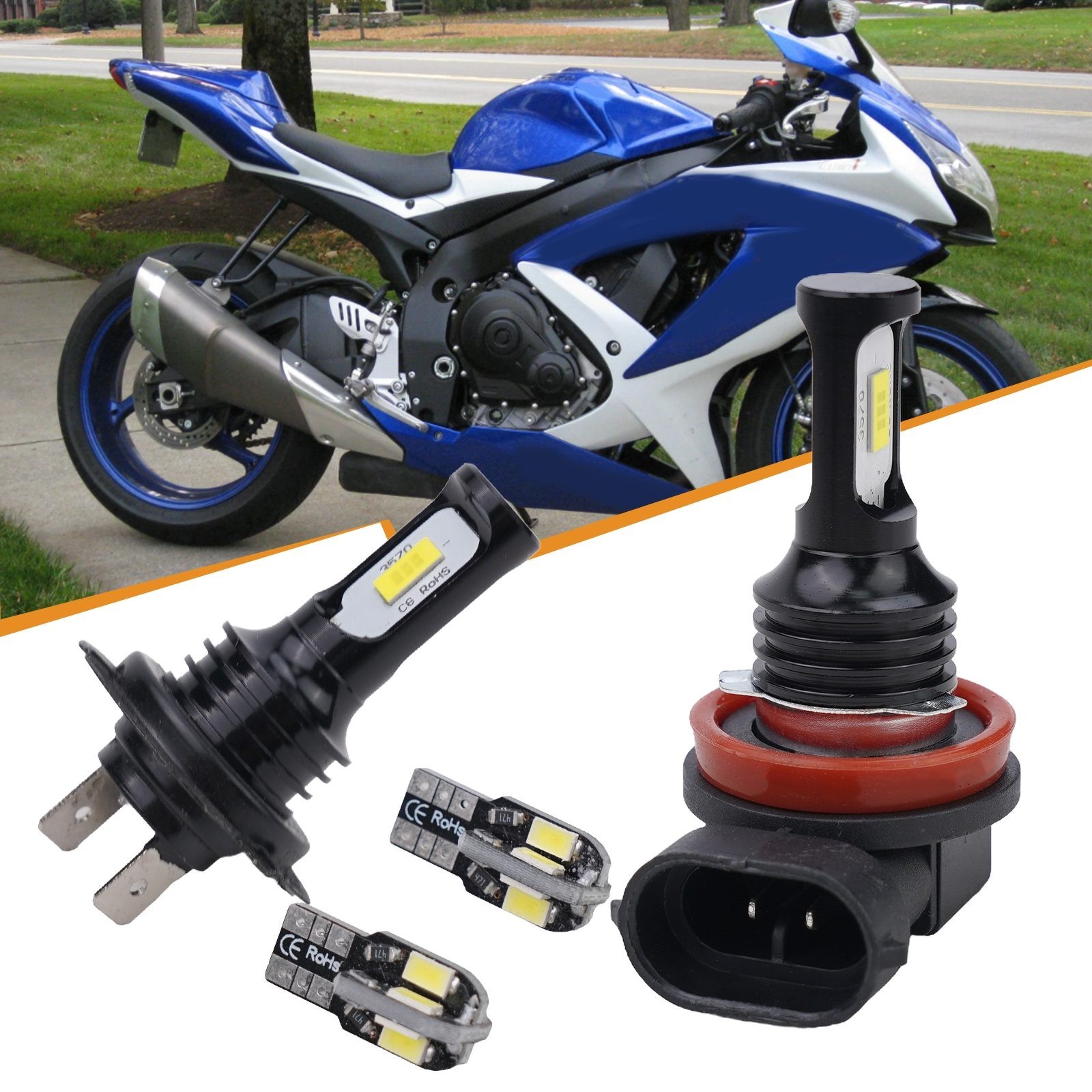 For Suzuki for gsxr 600 LED Headlight 4pcs For Suzuki for gsxr 600 DC 12V ~ 24V