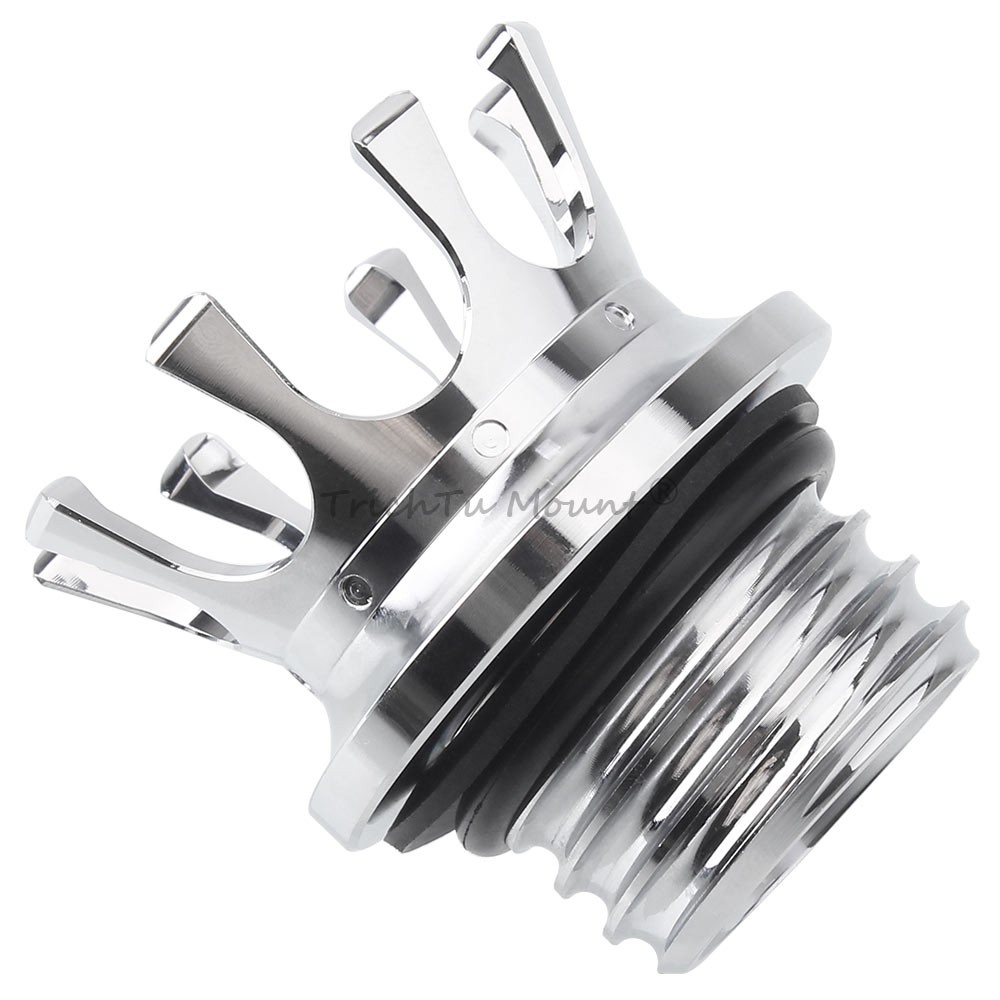 Chrome King Crown Style Fuel Tank Cap Gas Cap For Harley Sportster Touring Dyna