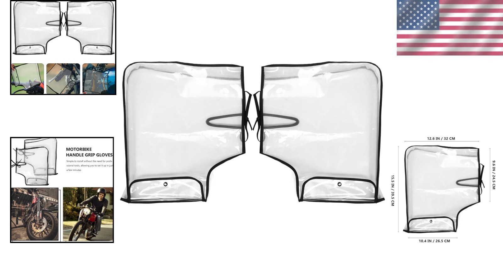 Motorcycle Handlebar Muffs: Waterproof Windproof Gloves for Safe Riding – 2 Pack