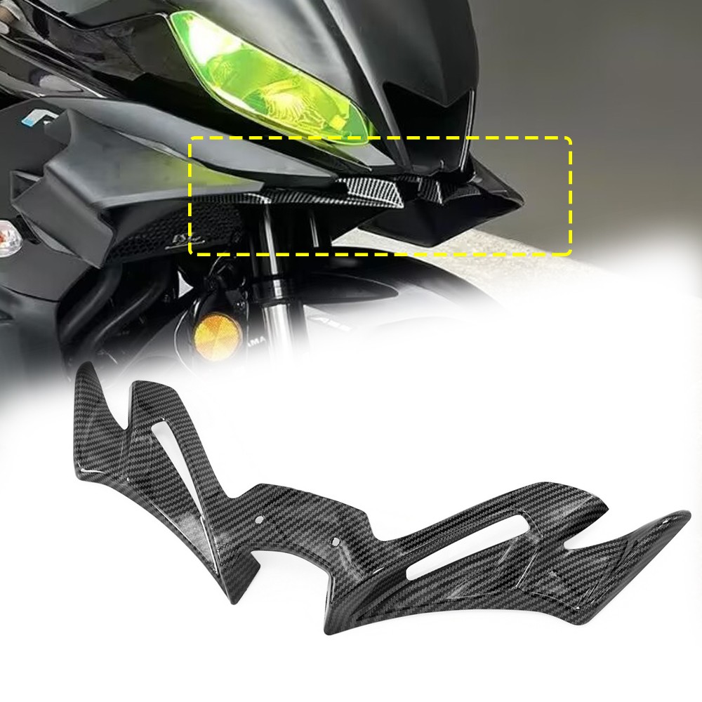Front Fairing Winglet Aerodynamic Spoiler Fin Wing for Yamaha YZF R3 R25 2019-24