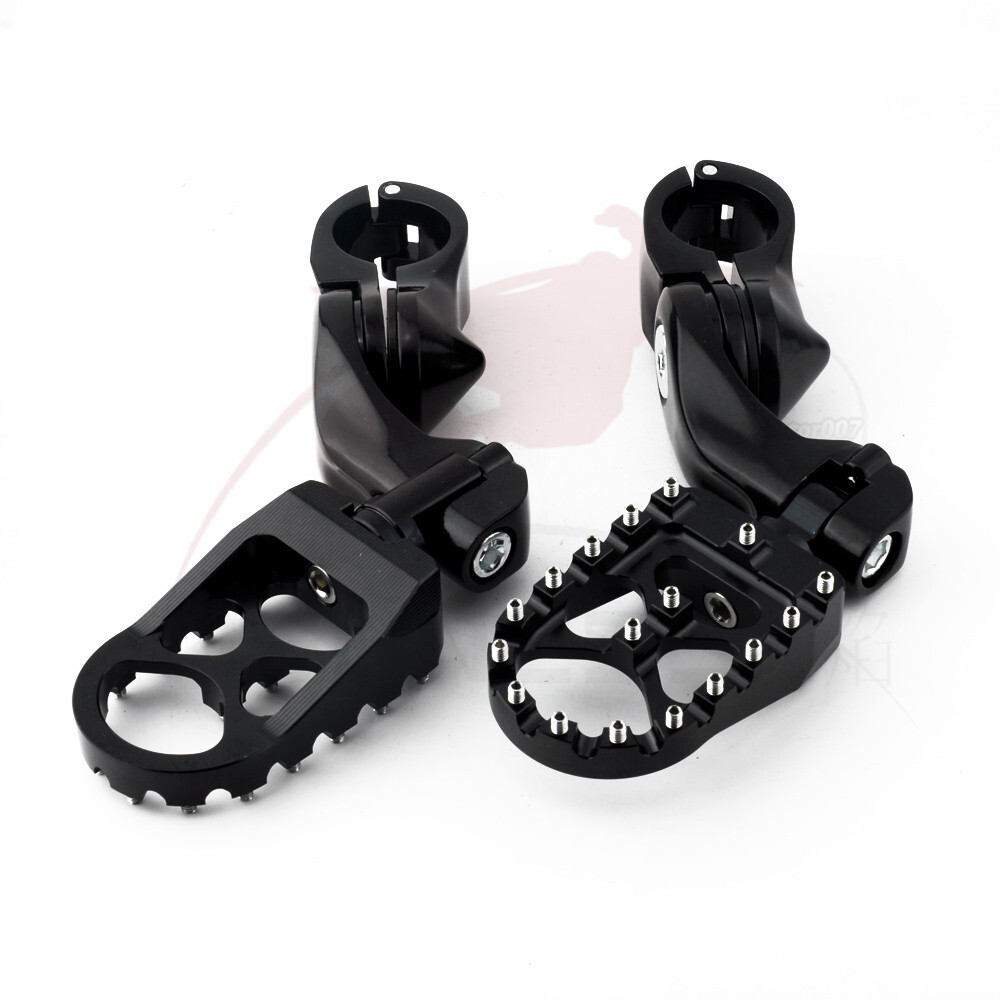 32mm 1.2 5in Motorcycle Highway Foot Pegs Clamp Crash Bar Engine Guard Footrest