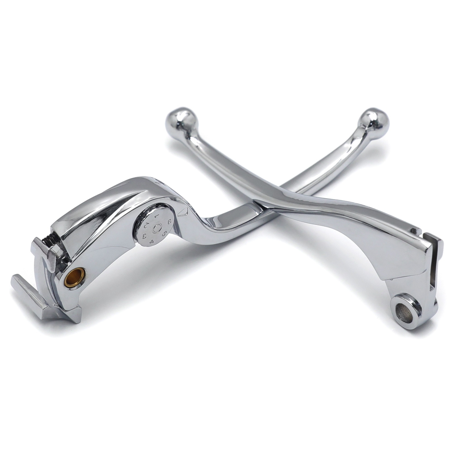 Chrome Brake Clutch Levers For Kawasaki Ninja ZX10R ZX6R Z1000 2007-2012 Z750R