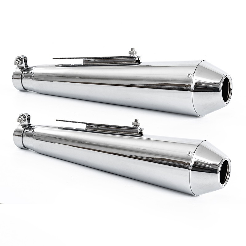 Chrome Universal Motorcycle Exhaust Pipe Muffler Silencer Fits for Suzuki Harley