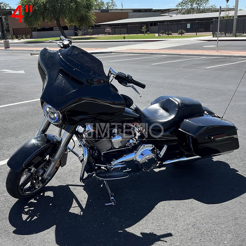 4″ 7″ 9″ Wave Windshield For Harley Touring Street Glide Ultra Electra 2014-2024